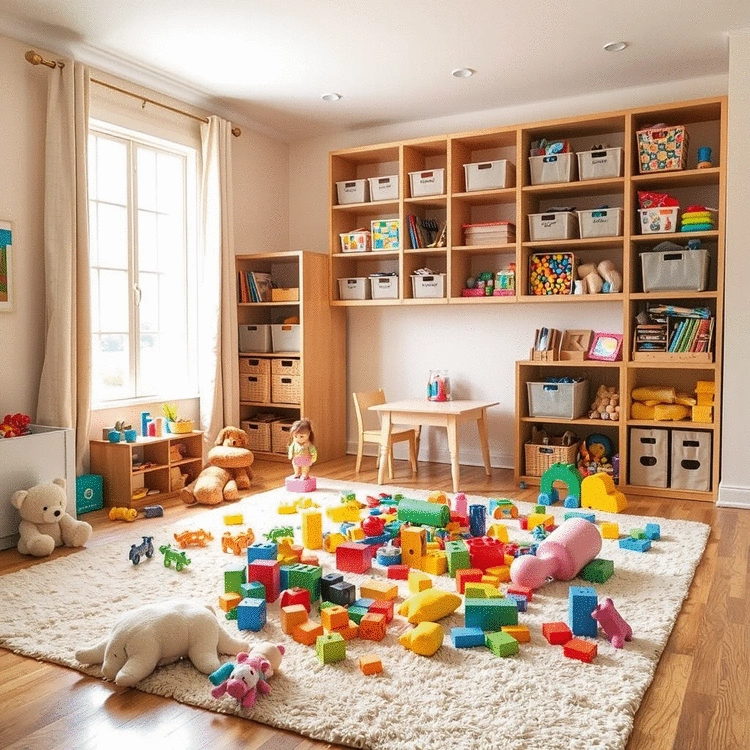 organizing children's toys with simple decluttering methods